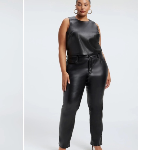 Good American Good Icon Faux Leather Pants - Picture 11 of 16